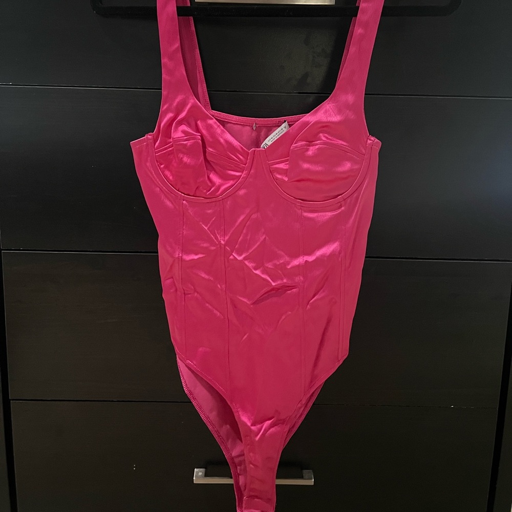 Zara satin bodysuit